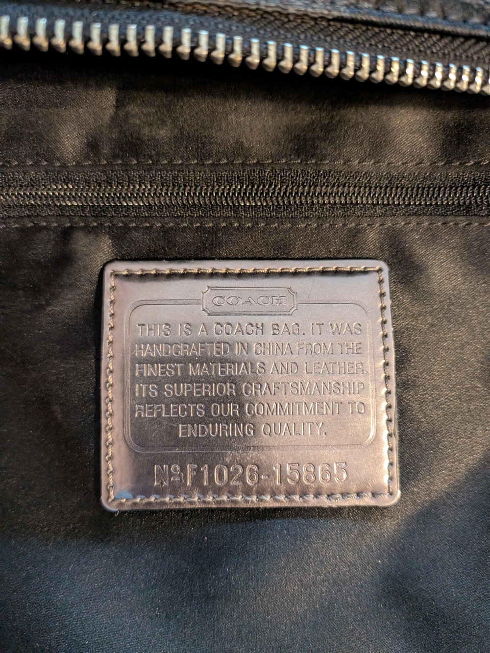 Coach Poppy Black Signature 'C' Jacquard Satchel with Silver Accents - Picture 2 of 13